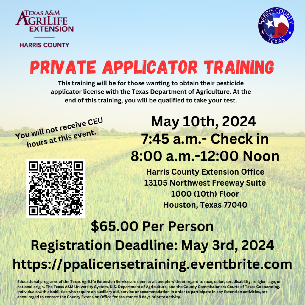 Private Applicator Training 5.10.24